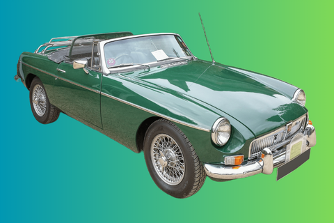 Plein feux sur la MGB 1969 verte